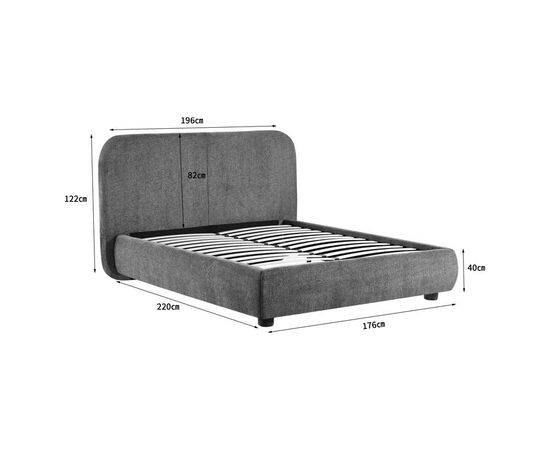 Κρεβάτι Salena pakoworld ύφασμα σε ανθρακί απόχρωση 160x200εκ - ΚΡΕΒΑΤΙΑ στο Milonadakis.gr