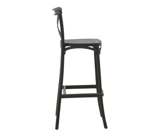 Σκαμπό μπαρ Crossie pakoworld pp μαύρο 44x44x113εκ - ΣΚΑΜΠΩ στο Milonadakis.gr