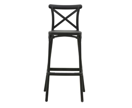 Σκαμπό μπαρ Crossie pakoworld pp μαύρο 44x44x113εκ - ΣΚΑΜΠΩ στο Milonadakis.gr