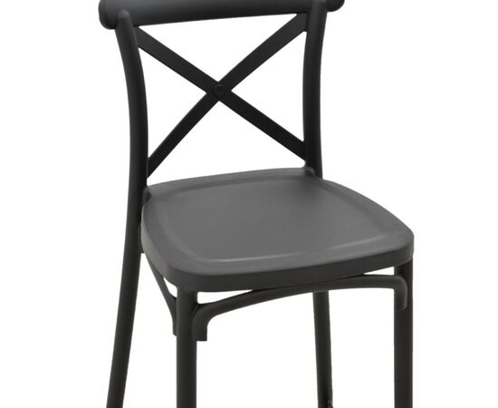 Σκαμπό μπαρ Crossie pakoworld pp μαύρο 44x44x113εκ - ΣΚΑΜΠΩ στο Milonadakis.gr