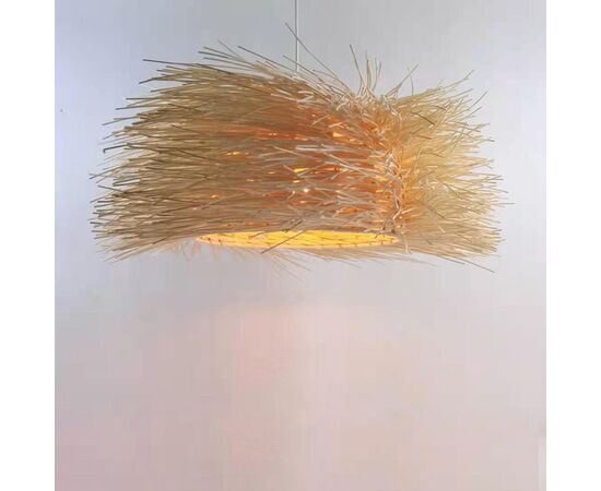 Φωτιστικό οροφής Tradel Inart Ε27 ρατάν σε φυσική απόχρωση Φ53x19εκ - ΦΩΤΙΣΤΙΚΑ ΟΡΟΦΗΣ στο Milonadakis.gr