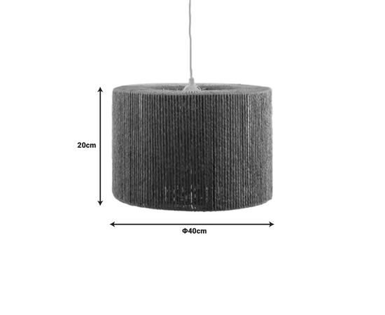 Φωτιστικό οροφής Sento Inart Ε27 rope σε φυσική απόχρωση Φ40x20εκ - ΦΩΤΙΣΤΙΚΑ ΟΡΟΦΗΣ στο Milonadakis.gr