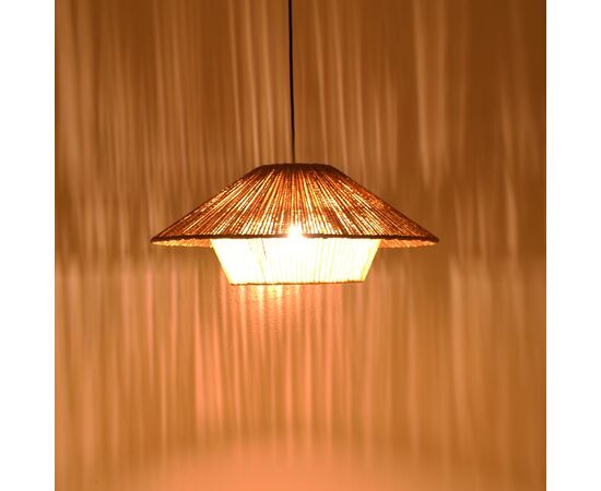 Φωτιστικό οροφής Jarpie Inart Ε27 rope σε φυσική απόχρωση Φ49.5x20εκ - ΦΩΤΙΣΤΙΚΑ ΟΡΟΦΗΣ στο Milonadakis.gr