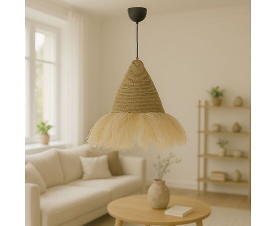 Φωτιστικό οροφής Geole Inart γιούτα σε φυσική απόχρωση Φ30x84εκ - ΦΩΤΙΣΤΙΚΑ ΟΡΟΦΗΣ στο Milonadakis.gr