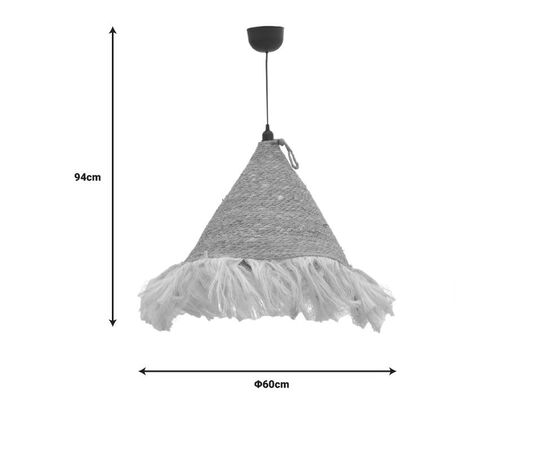 Φωτιστικό οροφής Geole Inart γιούτα σε φυσική απόχρωση Φ60x94εκ - ΦΩΤΙΣΤΙΚΑ ΟΡΟΦΗΣ στο Milonadakis.gr