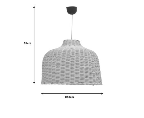 Φωτιστικό οροφής Ziquel Inart rattan σε φυσική απόχρωση Φ60x99εκ - ΦΩΤΙΣΤΙΚΑ ΟΡΟΦΗΣ στο Milonadakis.gr