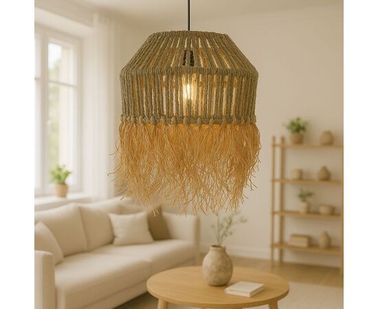 Φωτιστικό οροφής Bowler Inart ψάθινο φυσικό Φ36x62εκ - ΦΩΤΙΣΤΙΚΑ ΟΡΟΦΗΣ στο Milonadakis.gr