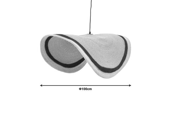 Φωτιστικό οροφής Hatchie Inart φυσικό-μαύρο-λευκό ψάθα-μέταλλο Φ100x133εκ - ΦΩΤΙΣΤΙΚΑ ΟΡΟΦΗΣ στο Milonadakis.gr