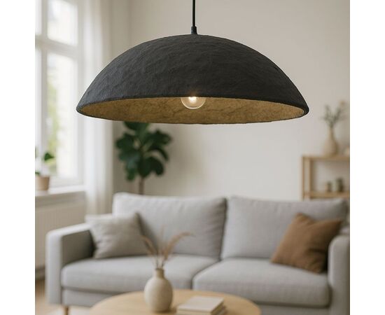 Φωτιστικό οροφής Markiz Inart μαύρο-χρυσό press papier-μέταλλο Φ57x118εκ - ΦΩΤΙΣΤΙΚΑ ΟΡΟΦΗΣ στο Milonadakis.gr