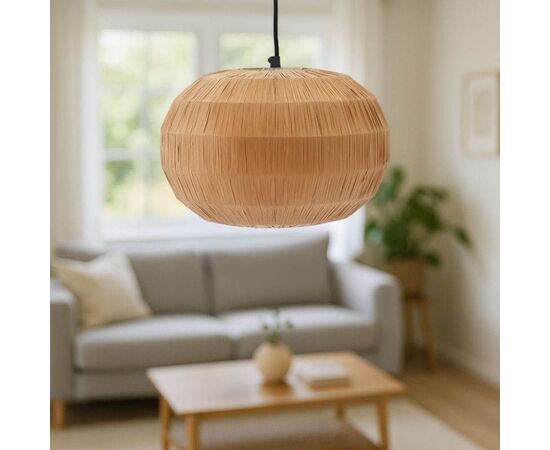 Φωτιστικό οροφής Ozelia Inart καφέ press papier-μέταλλο Φ33x122εκ - ΦΩΤΙΣΤΙΚΑ ΟΡΟΦΗΣ στο Milonadakis.gr