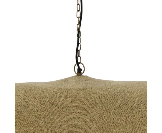 Φωτιστικό οροφής Klark Inart φυσικό ψάθα-μέταλλο Φ120x144εκ - ΦΩΤΙΣΤΙΚΑ ΟΡΟΦΗΣ στο Milonadakis.gr