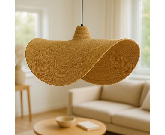 Φωτιστικό οροφής Wholy Inart φυσικό ψάθα-μέταλλο Φ90x139εκ - ΦΩΤΙΣΤΙΚΑ ΟΡΟΦΗΣ στο Milonadakis.gr