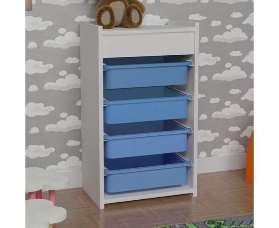 Συρταριέρα με καλάθια Toyli pakoworld λευκό-μπλε μελαμίνης 45x30x78εκ - ΣΥΡΤΑΡΙΕΡΕΣ - ΤΟΥΑΛΕΤΕΣ στο Milonadakis.gr