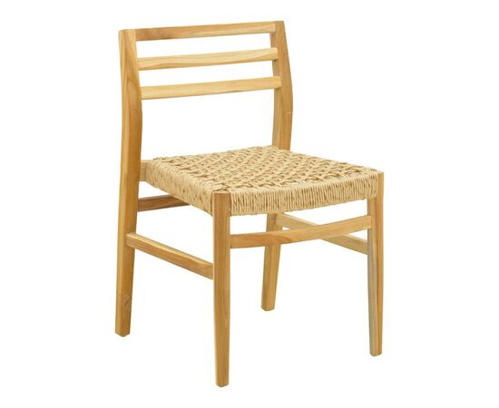 Καρέκλα Tuga pakoworld σκελετός teak ξύλο-pe σχοινί σε φυσική απόχρωση 50x58x86εκ - ΚΑΡΕΚΛΕΣ - ΠΟΛΥΘΡΟΝΕΣ ΕΣ. στο Milonadakis.gr
