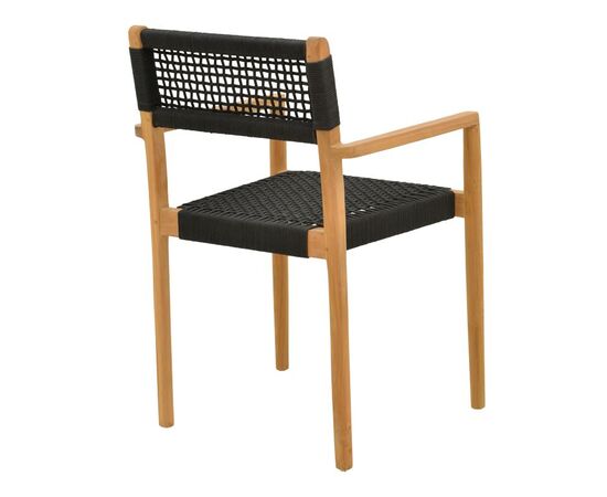 Πολυθρόνα Lengan pakoworld σκελετός teak ξύλο σε φυσική απόχρωση-μαύρο σχοινί 54x52x80εκ - ΚΑΡΕΚΛΕΣ - ΠΟΛΥΘΡΟΝΕΣ ΕΣ. στο Milonadakis.gr