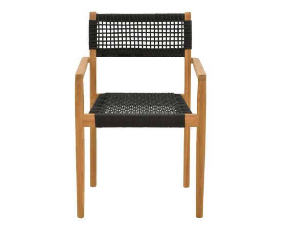 Πολυθρόνα Lengan pakoworld σκελετός teak ξύλο σε φυσική απόχρωση-μαύρο σχοινί 54x52x80εκ - ΚΑΡΕΚΛΕΣ - ΠΟΛΥΘΡΟΝΕΣ ΕΣ. στο Milonadakis.gr