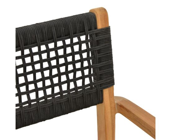 Πολυθρόνα Lengan pakoworld σκελετός teak ξύλο σε φυσική απόχρωση-μαύρο σχοινί 54x52x80εκ - ΚΑΡΕΚΛΕΣ - ΠΟΛΥΘΡΟΝΕΣ ΕΣ. στο Milonadakis.gr