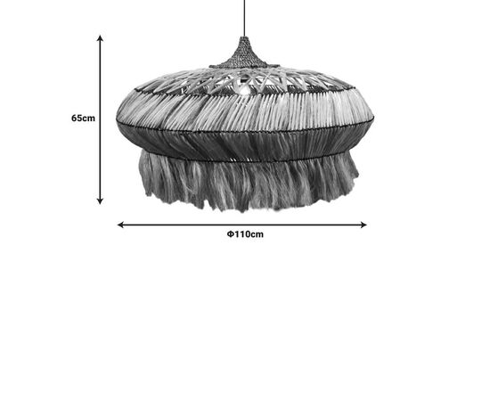 Φωτιστικό οροφής Merdone Inart abaca ξύλο σε φυσικό χρώμα Φ110x65εκ - ΦΩΤΙΣΤΙΚΑ ΟΡΟΦΗΣ στο Milonadakis.gr