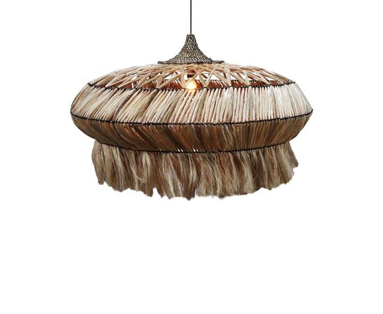 Φωτιστικό οροφής Merdone Inart abaca ξύλο σε φυσικό χρώμα Φ110x65εκ - ΦΩΤΙΣΤΙΚΑ ΟΡΟΦΗΣ στο Milonadakis.gr