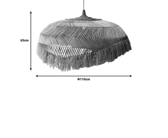 Φωτιστικό οροφής Izert Inart sisal σε φυσικό χρώμα Φ110x65εκ - ΦΩΤΙΣΤΙΚΑ ΟΡΟΦΗΣ στο Milonadakis.gr