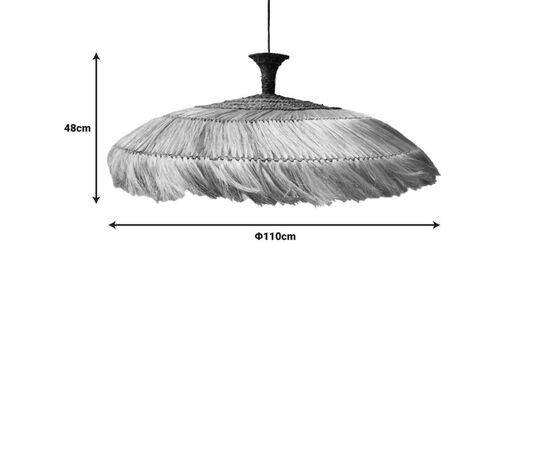 Φωτιστικό οροφής Leonire Inart abaca σε φυσικό χρώμα Φ110x48εκ - ΦΩΤΙΣΤΙΚΑ ΟΡΟΦΗΣ στο Milonadakis.gr