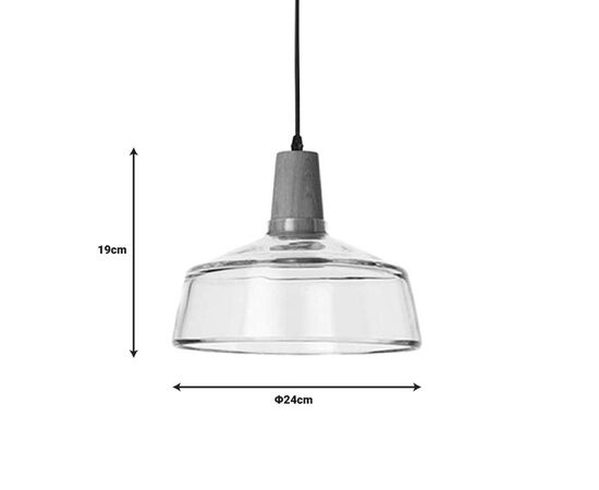 Φωτιστικό οροφής Godren pakoworld διάφανο μέταλλο-γυαλί Φ24x19εκ - ΦΩΤΙΣΤΙΚΑ ΟΡΟΦΗΣ στο Milonadakis.gr