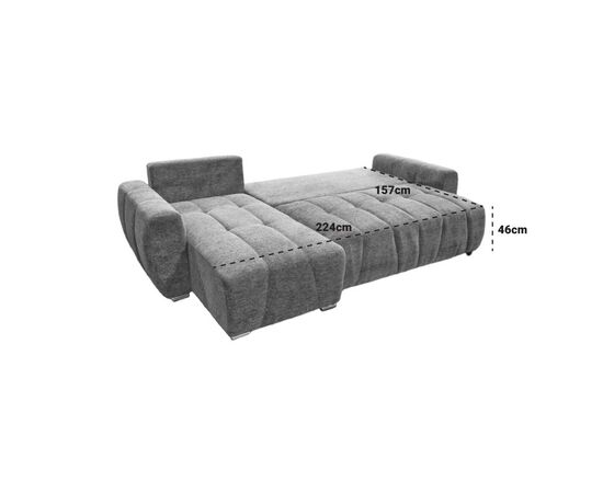 Γωνιακός αναστρέψιμος καναπές-κρεβάτι Vivad pakoworld ύφασμα σε μπεζ απόχρωση 275x164x91εκ - ΚΑΝΑΠΕΔΕΣ-ΣΑΛΟΝΙΑ στο Milonadakis.gr