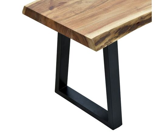 Παγκάκι Miles Slim pakoworld μασίφ ξύλο ακακίας σε φυσική απόχρωση με μαύρα μεταλλικά πόδια 160x40x45εκ - ΚΑΡΕΚΛΕΣ - ΠΟΛΥΘΡΟΝΕΣ ΕΣ. στο Milonadakis.gr