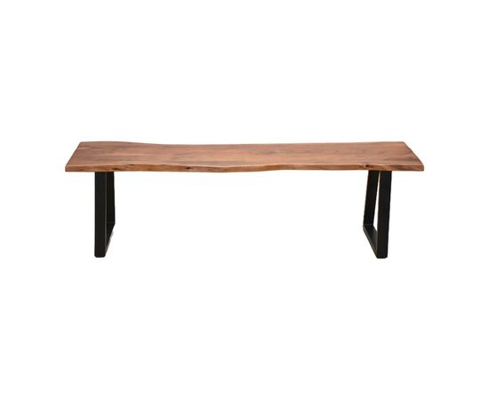 Παγκάκι Miles Slim pakoworld μασίφ ξύλο ακακίας σε καρυδί απόχρωση με μαύρα μεταλλικά πόδια 160x40x45εκ - ΚΑΡΕΚΛΕΣ - ΠΟΛΥΘΡΟΝΕΣ ΕΣ. στο Milonadakis.gr