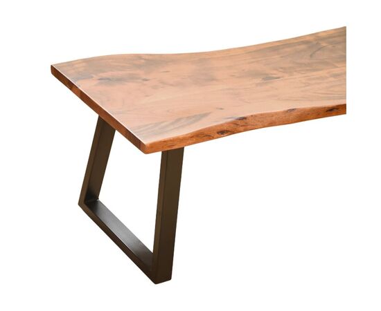 Παγκάκι Miles Slim pakoworld μασίφ ξύλο ακακίας σε καρυδί απόχρωση με μαύρα μεταλλικά πόδια 160x40x45εκ - ΚΑΡΕΚΛΕΣ - ΠΟΛΥΘΡΟΝΕΣ ΕΣ. στο Milonadakis.gr