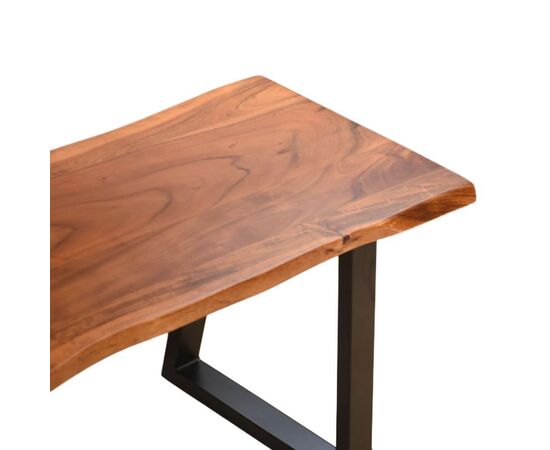 Παγκάκι Miles Slim pakoworld μασίφ ξύλο ακακίας σε καρυδί απόχρωση με μαύρα μεταλλικά πόδια 160x40x45εκ - ΚΑΡΕΚΛΕΣ - ΠΟΛΥΘΡΟΝΕΣ ΕΣ. στο Milonadakis.gr