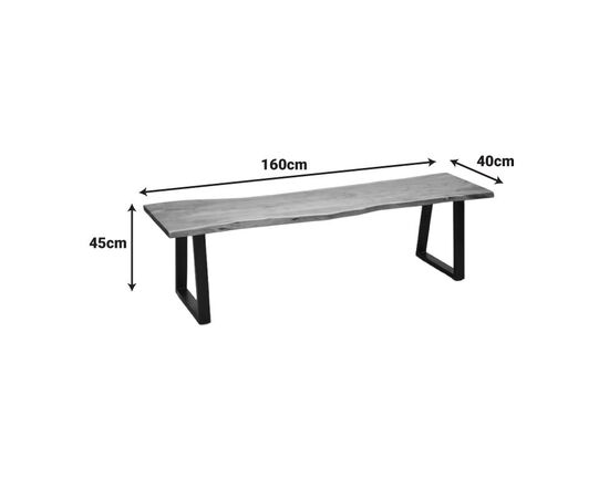 Παγκάκι Miles Slim pakoworld μασίφ ξύλο ακακίας σε καρυδί απόχρωση με μαύρα μεταλλικά πόδια 160x40x45εκ - ΚΑΡΕΚΛΕΣ - ΠΟΛΥΘΡΟΝΕΣ ΕΣ. στο Milonadakis.gr