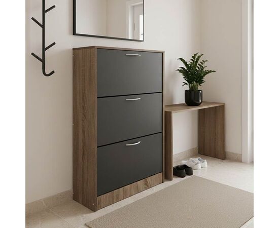 Παπουτσοθήκη Savaz pakoworld σε oak-ανθρακί απόχρωση 60x24x114εκ - ΕΠΙΠΛΑ ΕΙΣΟΔΟΥ στο Milonadakis.gr