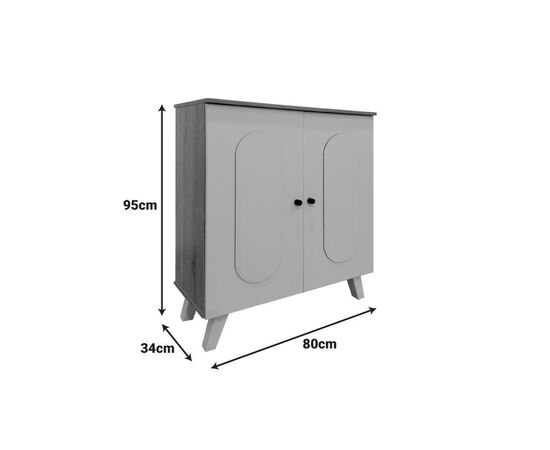 Παπουτσοθήκη-ντουλάπι Cathi pakoworld σε oak - anthracite απόχρωση 80x34x95εκ - ΕΠΙΠΛΑ ΕΙΣΟΔΟΥ στο Milonadakis.gr