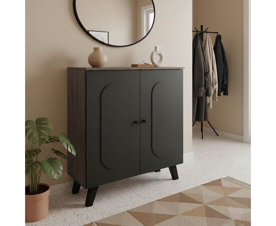 Παπουτσοθήκη-ντουλάπι Cathi pakoworld σε oak - anthracite απόχρωση 80x34x95εκ - ΕΠΙΠΛΑ ΕΙΣΟΔΟΥ στο Milonadakis.gr