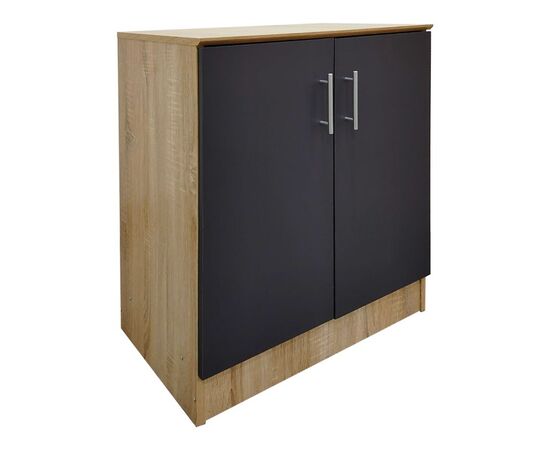 Παπουτσοθήκη-ντουλάπι Souken pakoworld 6 ζευγών σε sonoma-ανθρακί απόχρωση 60x40x80εκ - ΕΠΙΠΛΑ ΕΙΣΟΔΟΥ στο Milonadakis.gr