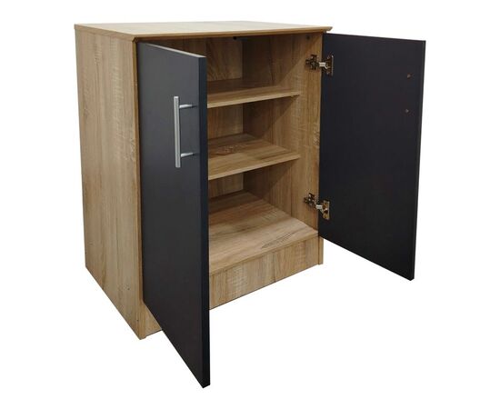 Παπουτσοθήκη-ντουλάπι Souken pakoworld 6 ζευγών σε sonoma-ανθρακί απόχρωση 60x40x80εκ - ΕΠΙΠΛΑ ΕΙΣΟΔΟΥ στο Milonadakis.gr