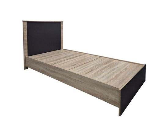 Κρεβάτι Athos pakoworld σε sonoma-ανθρακί απόχρωση 90x190εκ - ΚΡΕΒΑΤΙΑ στο Milonadakis.gr