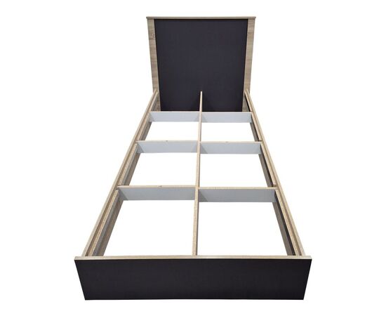 Κρεβάτι Athos pakoworld σε sonoma-ανθρακί απόχρωση 90x190εκ - ΚΡΕΒΑΤΙΑ στο Milonadakis.gr