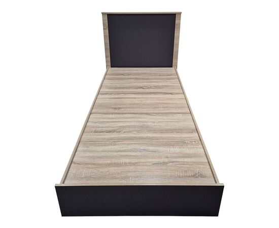 Κρεβάτι Athos pakoworld σε sonoma-ανθρακί απόχρωση 90x190εκ - ΚΡΕΒΑΤΙΑ στο Milonadakis.gr