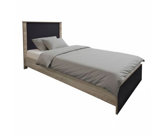 Κρεβάτι Athos pakoworld σε sonoma-ανθρακί απόχρωση 90x190εκ - ΚΡΕΒΑΤΙΑ στο Milonadakis.gr