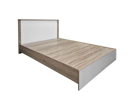 Κρεβάτι Athos pakoworld σε sonoma-λευκή απόχρωση 140x200εκ - ΚΡΕΒΑΤΙΑ στο Milonadakis.gr