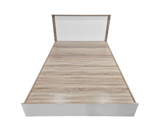 Κρεβάτι Athos pakoworld σε sonoma-λευκή απόχρωση 140x200εκ - ΚΡΕΒΑΤΙΑ στο Milonadakis.gr