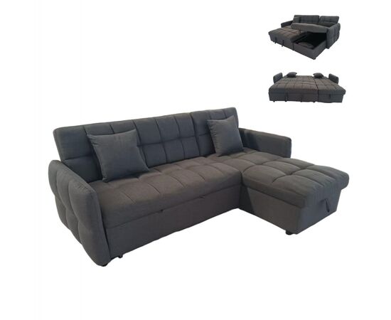 ΓΩΝΙΑΚΟΣ ΚΑΝΑΠΕΣ-ΚΡΕΒΑΤΙ ΑΝΑΣΤΡΕΨΙΜΟΣ NEZU HM3294.01 ΓΚΡΙ ΥΦΑΣΜΑ 213x145x83Υεκ. - ΚΑΝΑΠΕΔΕΣ-ΣΑΛΟΝΙΑ στο Milonadakis.gr