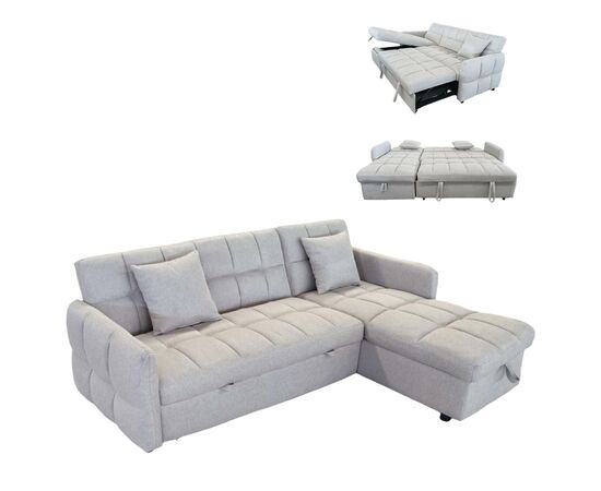 ΓΩΝΙΑΚΟΣ ΚΑΝΑΠΕΣ-ΚΡΕΒΑΤΙ ΑΝΑΣΤΡΕΨΙΜΟΣ NEZU HM3294.02 ΜΠΕΖ ΥΦΑΣΜΑ 213x145x83Υεκ. - ΚΑΝΑΠΕΔΕΣ-ΣΑΛΟΝΙΑ στο Milonadakis.gr