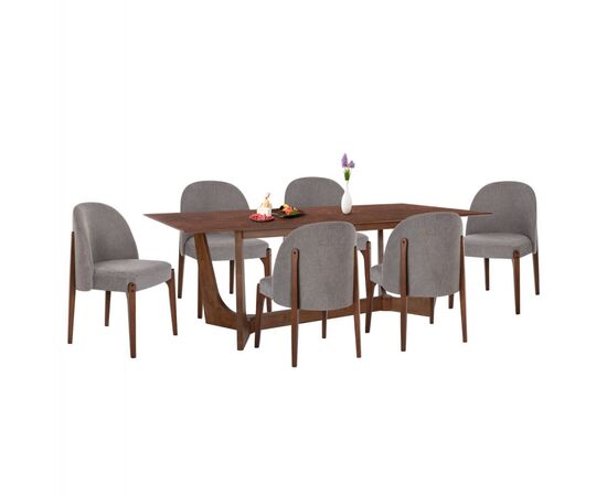 ΣΕΤ ΤΡΑΠΕΖΑΡΙΑΣ 7ΤΜΧ RIMER HM21339 ΤΡΑΠΕΖΙ ΑΠΟ MDF--ΚΑΡΕΚΛΕΣ ΑΠΟ RUBBERWOOD & ΥΦΑΣΜΑ - ΤΡΑΠΕΖΑΡΙΕΣ στο Milonadakis.gr