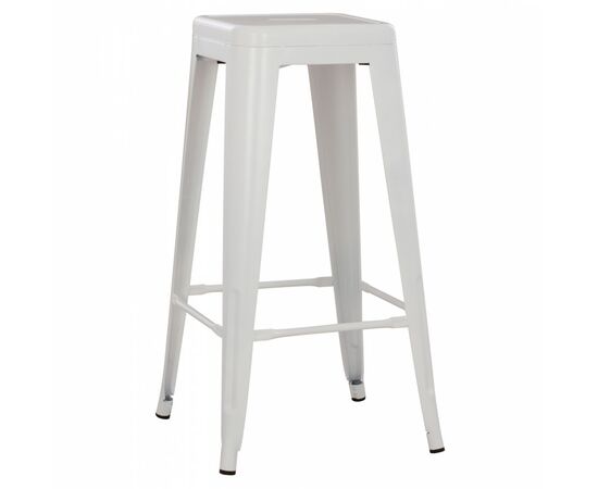 ΣΚΑΜΠΟ BAR ΜΕΤΑΛΛΙΚΟ MELITA ΣΕ ΛΕΥΚΟ ΜΑΤ HM8642.21 43x43x78 εκ. - ΣΚΑΜΠΟ ΜΠΑΡ στο Milonadakis.gr