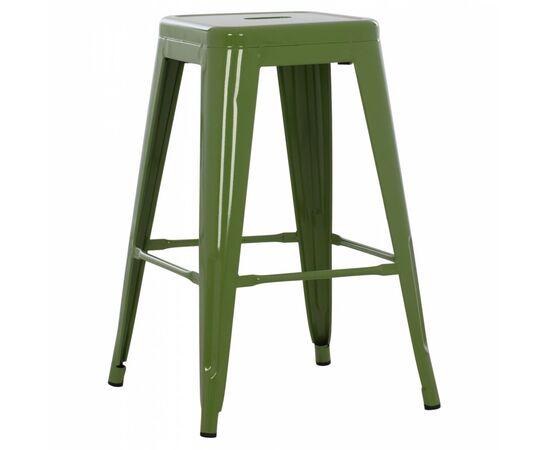 ΣΚΑΜΠΟ ΜΕΣΑΙΟΥ ΥΨΟΥΣ ΜΕΤΑΛΛΙΚΟ HM8573.13 MELITA ΣΕ LIGHT OLIVE GREEN 43x43x67Yεκ. - ΣΚΑΜΠΟ ΜΠΑΡ στο Milonadakis.gr