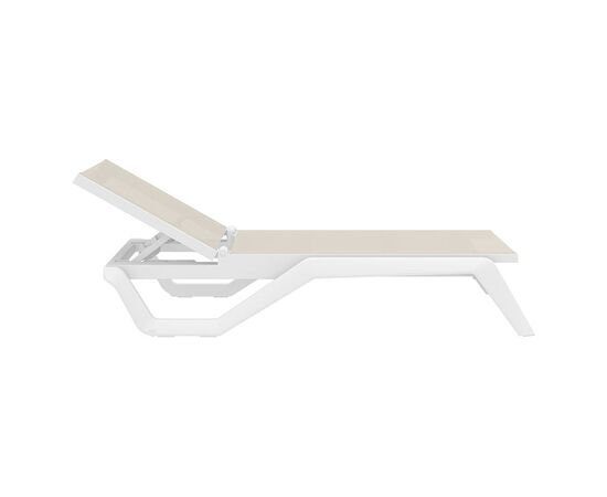 RIO PRO ΞΑΠΛΩΣΤΡΑ WHITE/TAUPE ΠΟΛ/ΝΙΟΥ 190X70X33εκ. - ΞΑΠΛΩΣΤΡΕΣ στο Milonadakis.gr