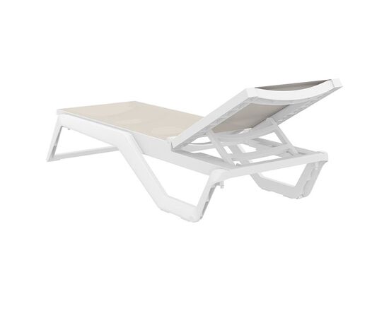 RIO PRO ΞΑΠΛΩΣΤΡΑ WHITE/TAUPE ΠΟΛ/ΝΙΟΥ 190X70X33εκ. - ΞΑΠΛΩΣΤΡΕΣ στο Milonadakis.gr